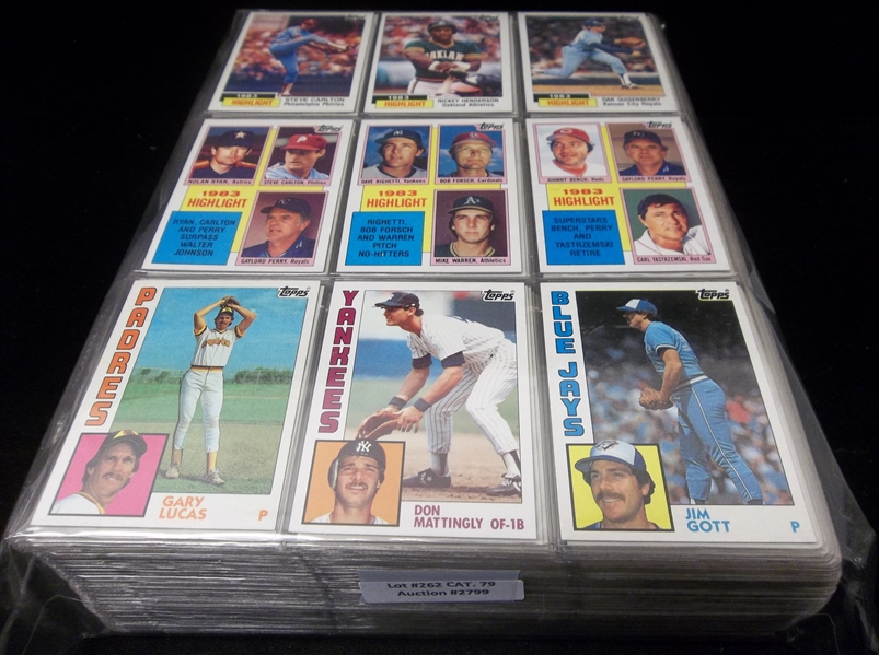1984 Topps Bsbl.- 1 Complete Set of 792 Cards in Pages