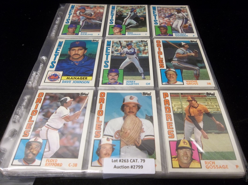 1984 Topps Traded Bsbl.- 1 Complete Set of 132 Cards in Pages