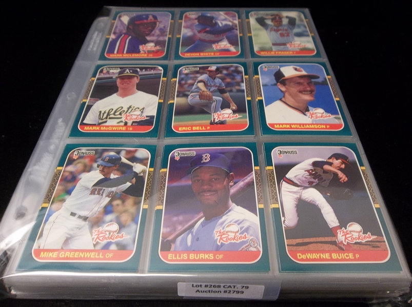 1987 Donruss Bsbl.- 3 Diff. Small Sets in Pages
