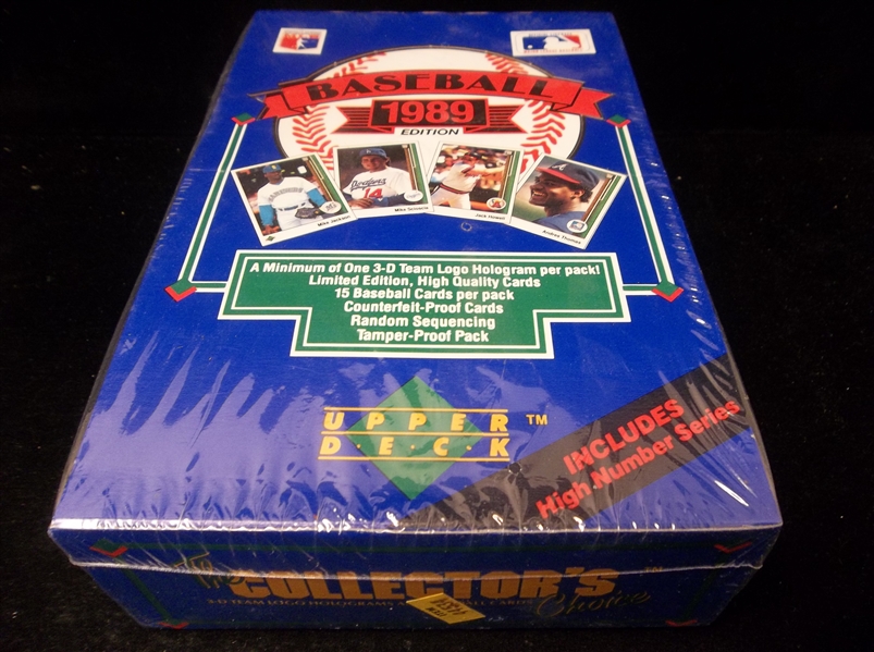 1989 Upper Deck Baseball- 1 Unopened High Series Wax Box