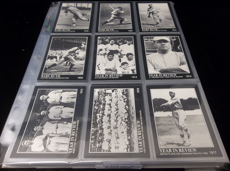1992 TSN Babe Ruth Story Bsbl.- 1 Complete Set of 165 Cards in Pages
