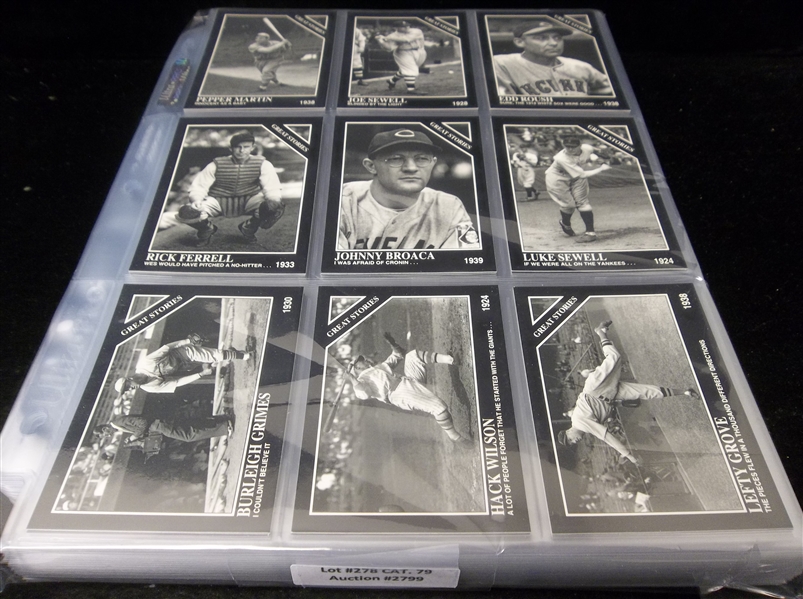 1994 Conlon Collection Bsbl. Complete Series #4 Set of 330 Cards (#991-1320) in Pages