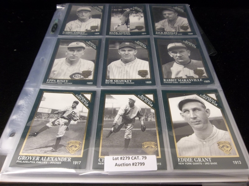 1995 Conlon Collection Bsbl. Complete Series #5 Set of 110 Cards (#1321-1430) in Pages
