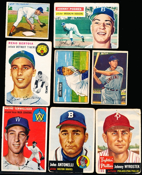 Nine Vintage Baseball Cards