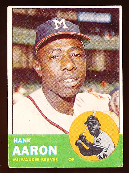 Hank Aaron 1963 Topps Card #390