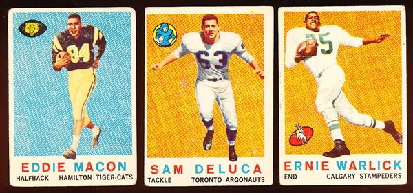 1959 Topps CFL- 18 Diff. Cards