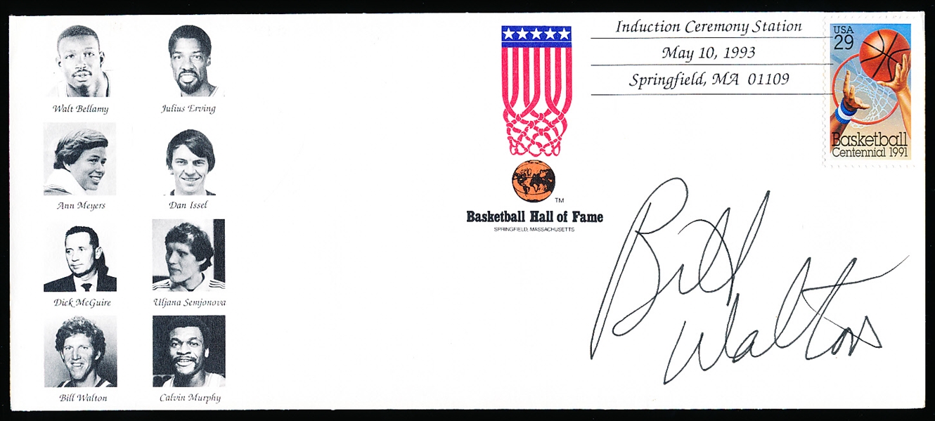 1993 Basketball Hall of Fame Induction Cachet- Autographed by Bill Walton