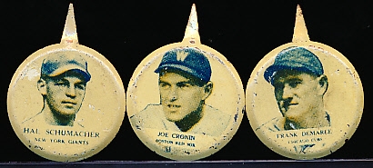 1938 Our National Game Baseball Pins- 7 Pins