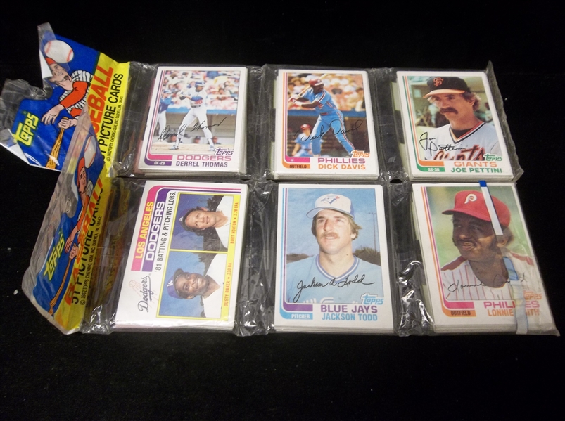 1982 Topps Baseball- 2 Unopened Rack Packs- 51 cards per pack