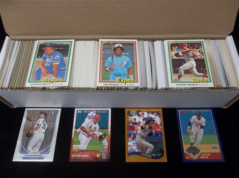Baseball Star Card Lot- 700 Cards- 1980’s thru 2000’s