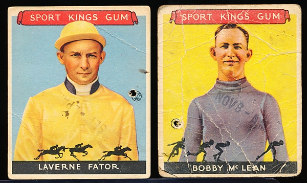 1933 Sport Kings- 2 Diff- #12 McLean, #13 Fator