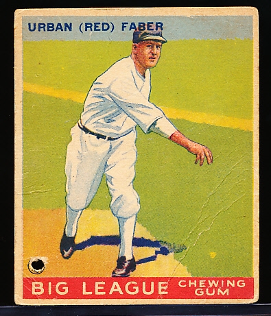 1933 Goudey Bb- #79 Red Faber, White Sox
