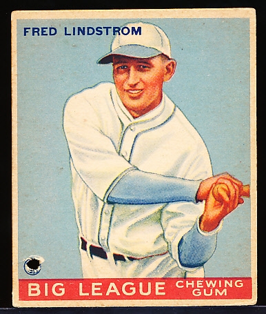1933 Goudey Bb- #133 Fred Lindstrom, Pirates