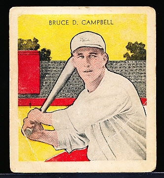 1933 R305 Tattoo Orbit Baseball- Bruce D. Campbell, St. Louis Browns