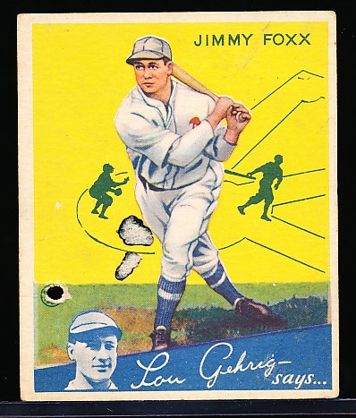 1934 Goudey Bb- #1 Jimmy Foxx, Phila A’s