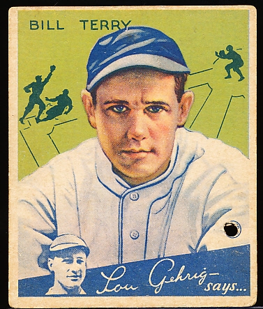 1934 Goudey Bb- #21 Bill Terry, Giants