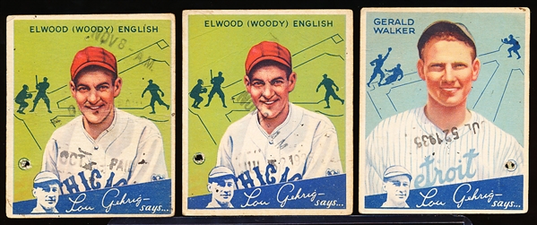 1934 Goudey Bb- 5 Cards