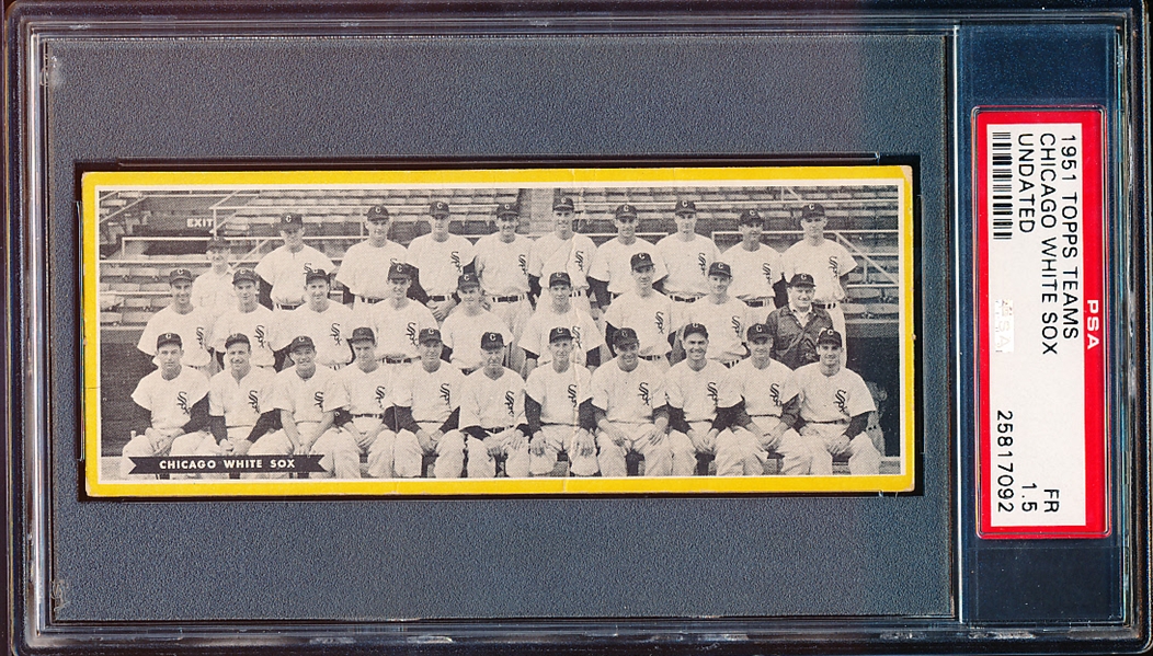 1951 Topps Baseball Team- Chicago White Sox- Undated- PSA Fair 1.5