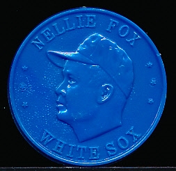 1960 Armour Baseball Coin- Nellie Fox, White Sox- Royal Blue