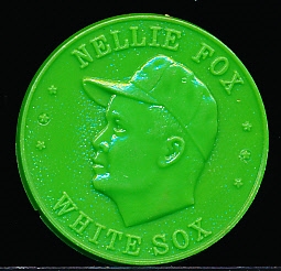 1960 Armour Baseball Coin- Nellie Fox, White Sox- Light Green