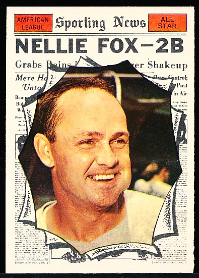 1961 Topps Bb- #570 Nellie Fox All Star- Hi#.
