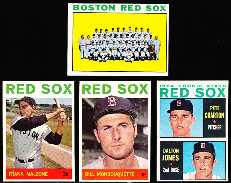 1964 Topps Bb- 10 Diff Boston Red Sox