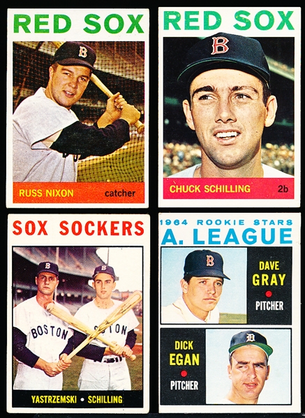 1964 Topps Bb- 14 Diff Boston Red Sox