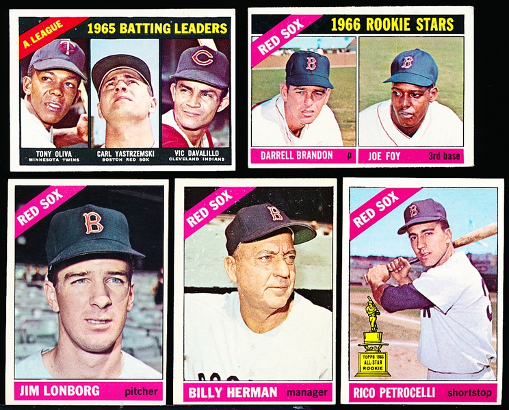 1966 Topps Bb- 9 Diff Red Sox
