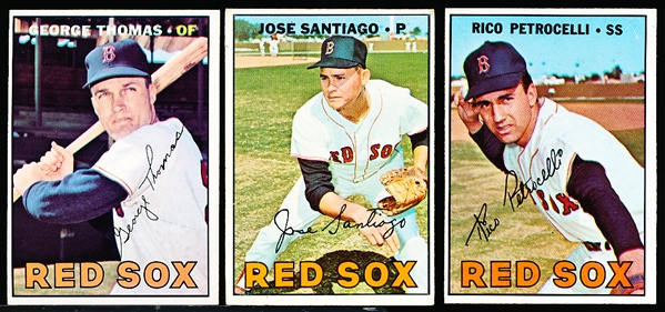 1967 Topps Bb- 8 Diff Red Sox