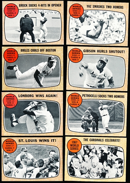 1968 Topps Bb- World Series Set of #151-158