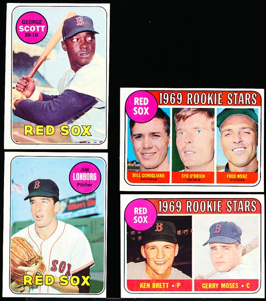 1969 Topps Bb- 20 Diff Boston Red Sox