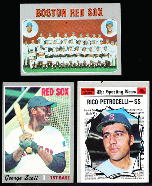 1970 Topps Bb- 12 Diff Boston Red Sox