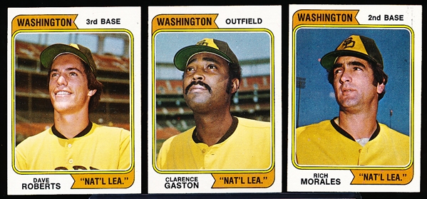 1974 Topps Bb- Wash NL- 14 Diff