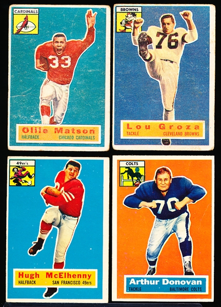1956 Topps Fb- 4 Cards