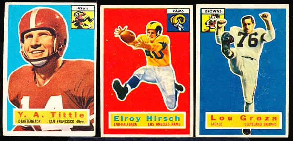 1956 Topps Fb- 3 Cards