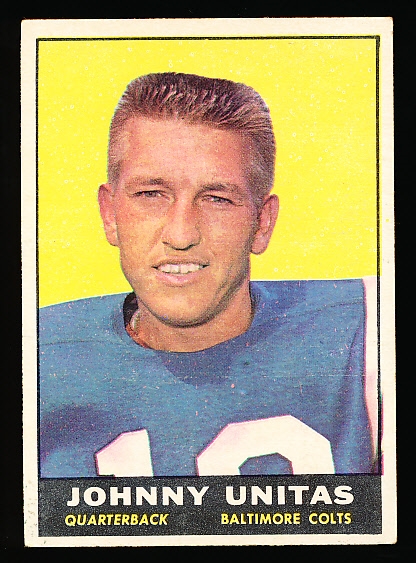 1961 Topps Fb- #1 John Unitas, Colts