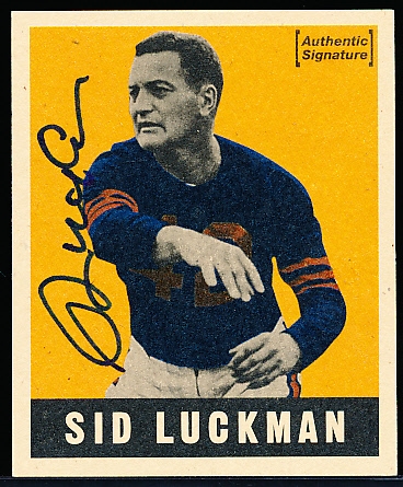 1997 Leaf Ftbl. “Reproductions Autographs” #23 Sid Luckman