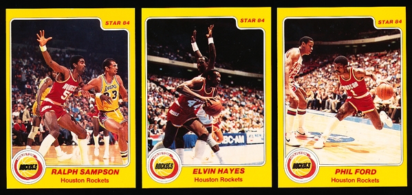 1983-84 Star Bskbl.- 1 Complete Houston Rockets Team Set of 12 Cards