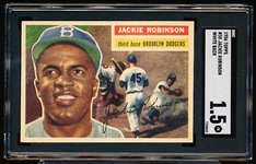1956 Topps Baseball- #30 Jackie Robinson, Dodgers- SGC 1.5 (Fair)