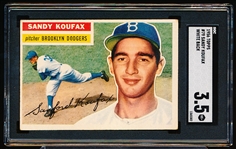 1956 Topps Baseball- #79 Sandy Koufax, Dodgers- SGC 3.5 (Vg+)