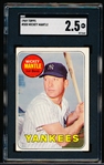1969 Topps Baseball- #500 Mickey Mantle, Yankees- SGC 2.5 (Good+)
