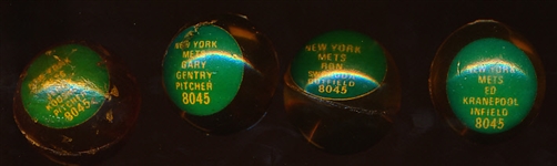 1970 Chemtoy Superballs- 4 Diff NY Mets