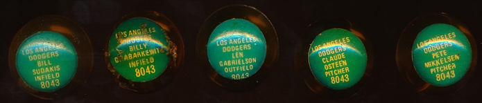 1970 Chemtoy Superballs- 5 Diff Los Angeles Dodgers