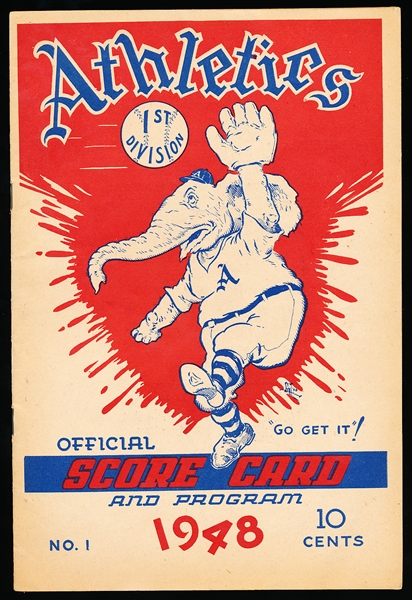 1948 Phila A’s Baseball Program- vs. Chicago White Sox