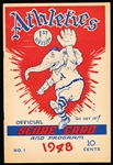 1948 Phila A’s Baseball Program- vs. Chicago White Sox