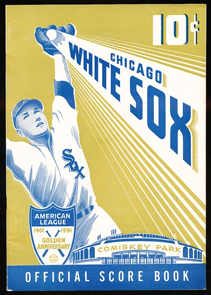 1951 Chicago White Sox Program vs. Boston Red Sox
