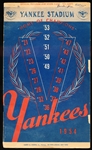 1954 New York Yankees Program vs. Chicago White Sox