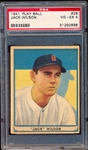 1941 Playball Baseball- #29 Jack Wilson, Boston Red Sox- PSA Vg-Ex 4 