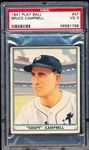 1941 Playball Baseball- #37 Bruce “Soupy” Campbell, Tigers- PSA Vg 3