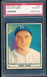 1941 Playball Baseball- #52 Walter Higbe, Brooklyn Dodgers- PSA Vg-Ex 4 – Hi#